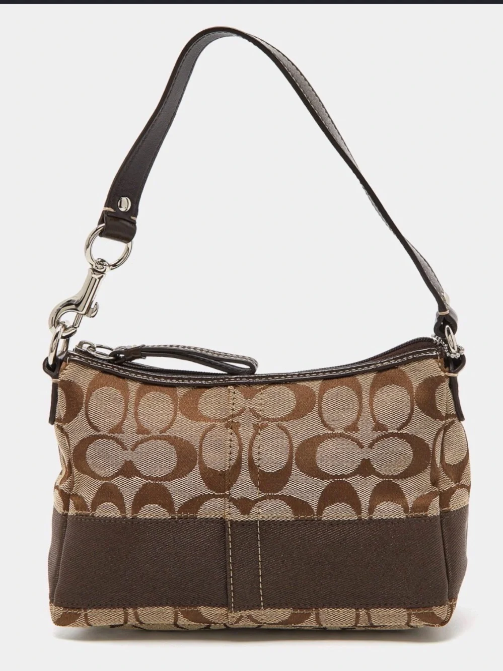 Coach Signature Canvas Shoulder Bag in Brown